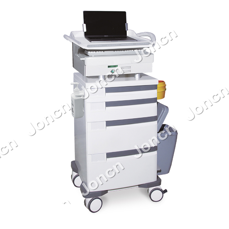 E-WT-508J62A1 MEDICAL OEM متاح أثاث المستشفيات رخيصة الثمن عربة الطب عربة محطة عمل ABS